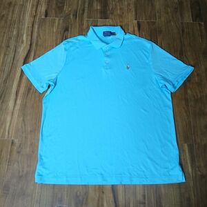 Vintage Polo by Ralph Lauren Aqua Blue Polo Shirt, Size XL